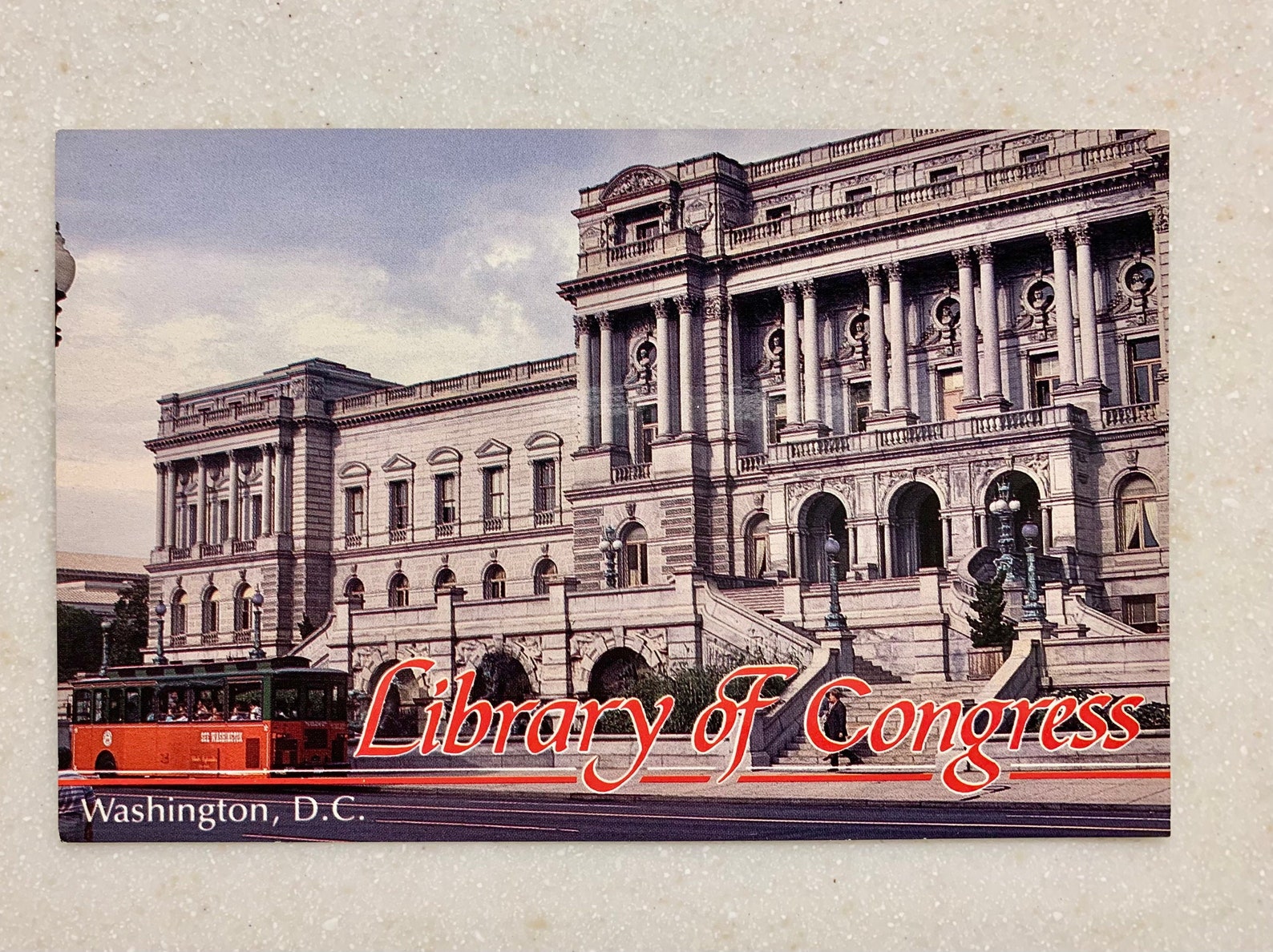Vintage Postcard Washington DC Library of Congress Over Size - Etsy