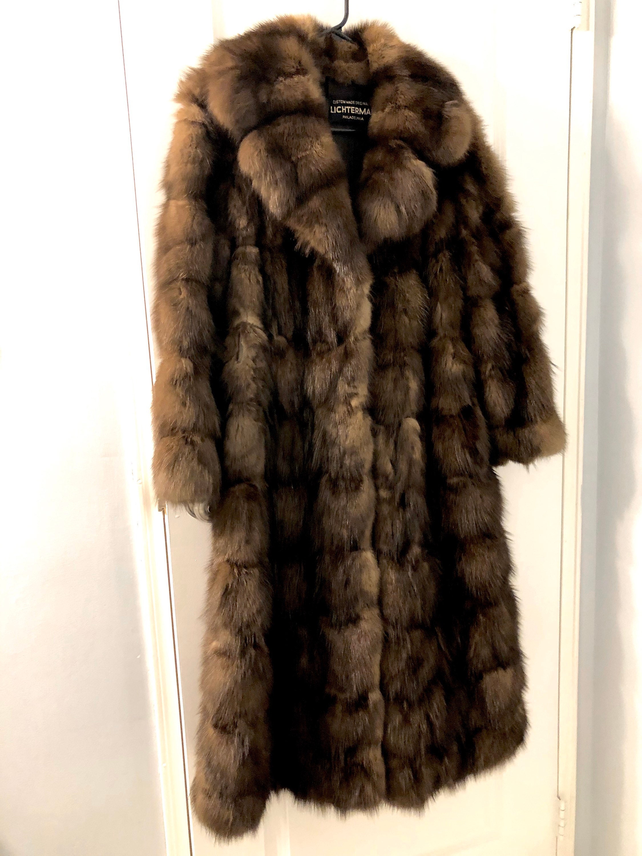 Vintage Sable Fur Coat Full Length Sable Fur Coat Sable Pelts Etsy