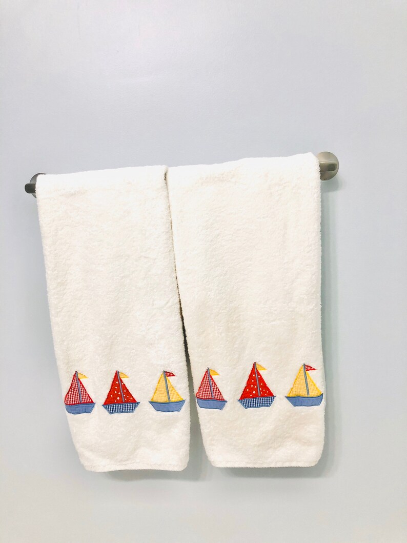 sailboat bath towels