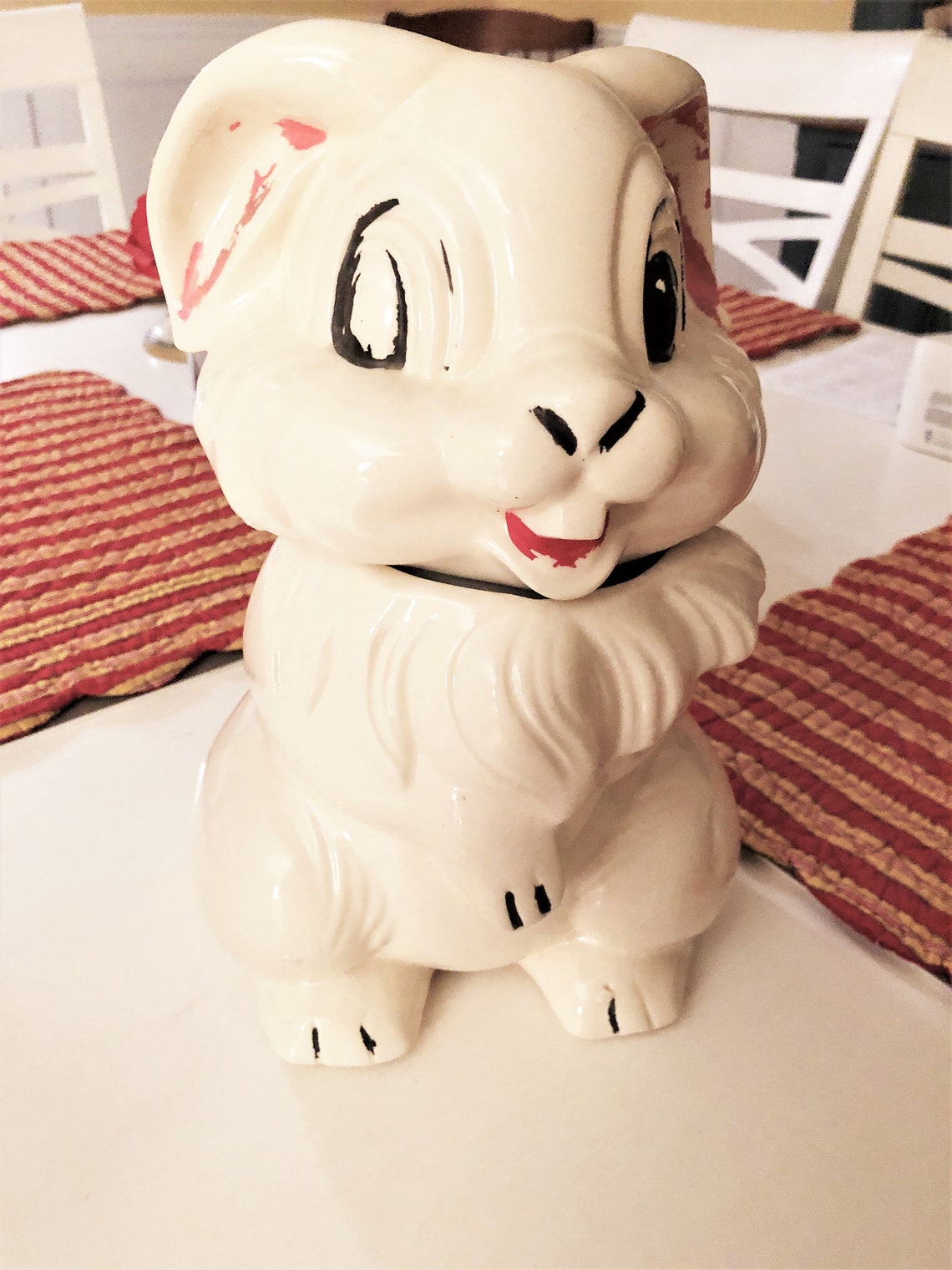 Vintage Rabbit Thumper Cookie Jar 1940's Marked Walt Etsy