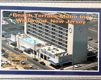 Vintage Wildwood NJ Postcard Beach Terrace Motor Inn Wildwood by the Sea New Jersey