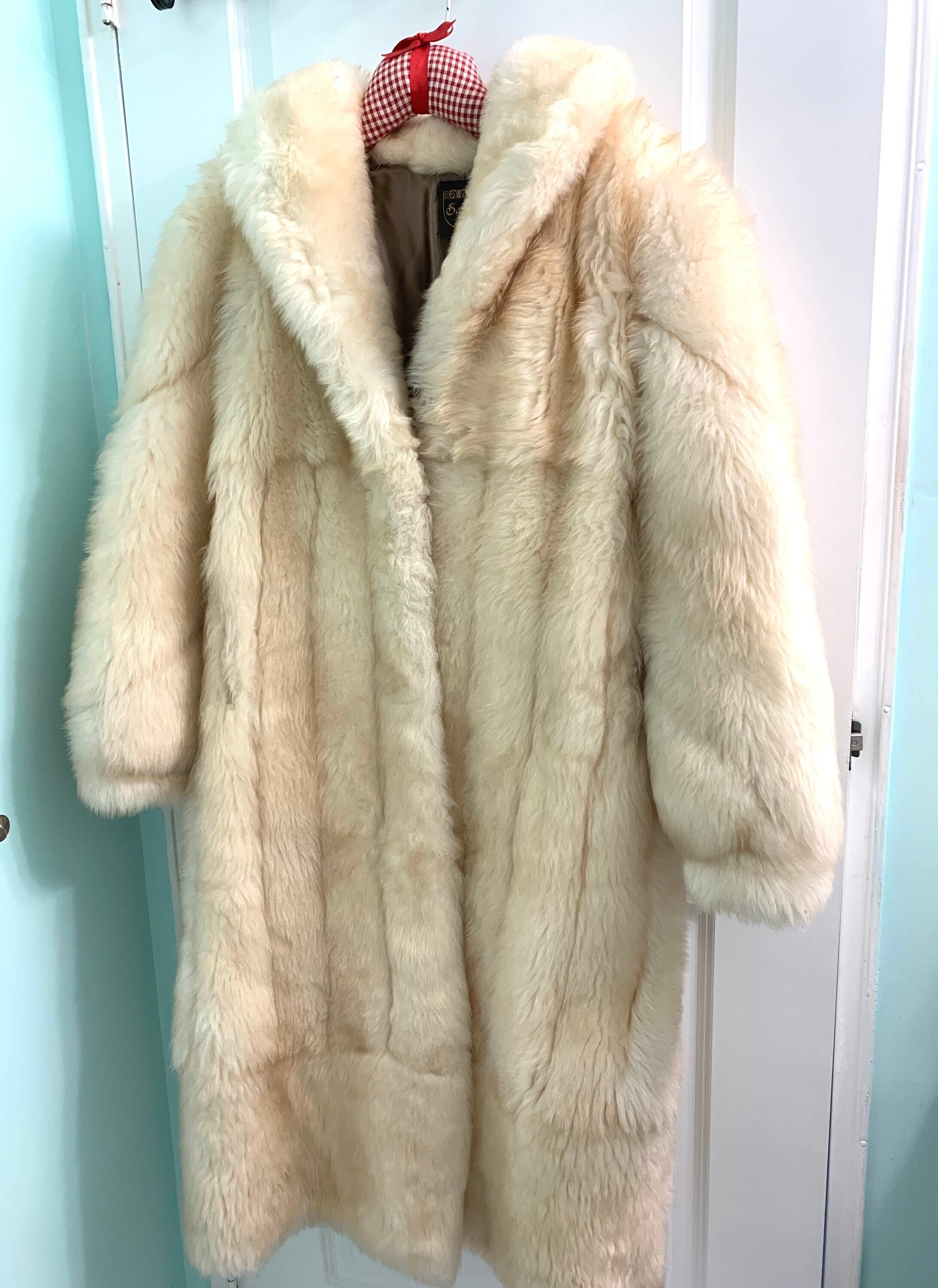 Full length deals faux shearling coat