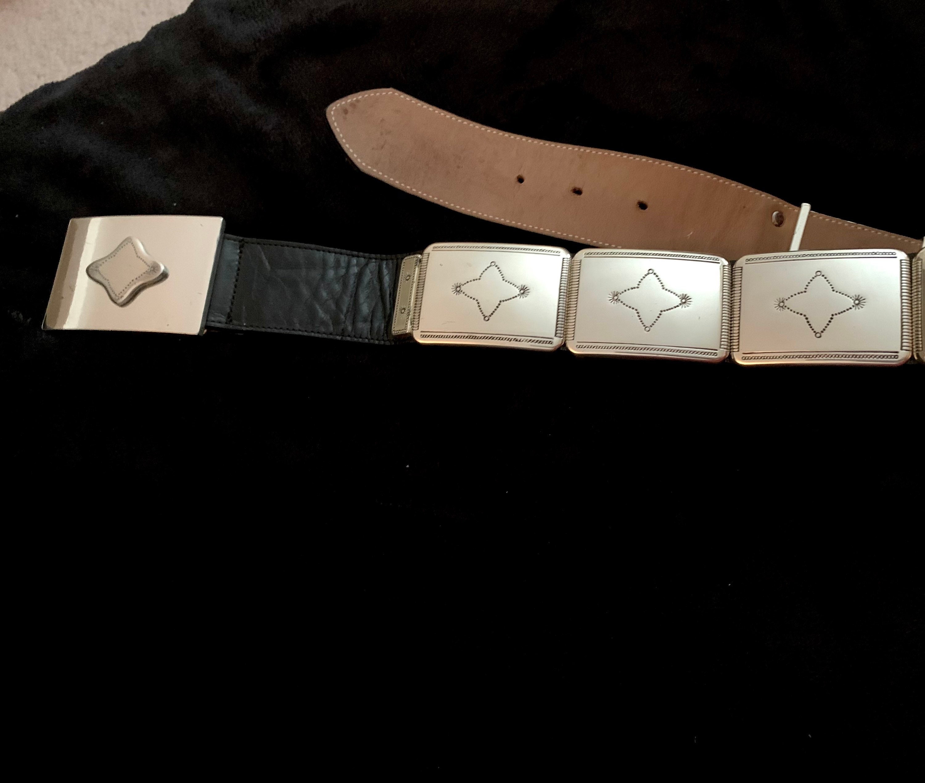 Shop b.b.simon Street Style Leather Logo Belts by mariah.co