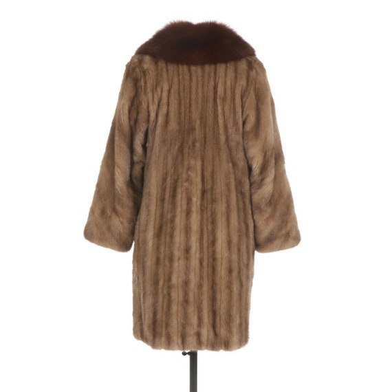 Vintage Mink & Fox Stroller Fur Coat Mink with Fo… - image 2