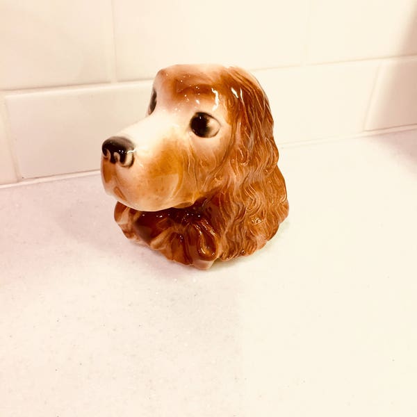 Vintage Cocker Spaniel Planter Royal Copley Planter / Wall Pocket