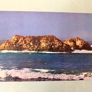 Postal Vintage Monterey 17 Mile Drive Vista de Seal & Bird Rock