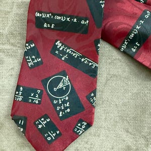 Vintage Math Necktie Steven Harris Tie Math Teacher Mathematics Teacher Tie Computer