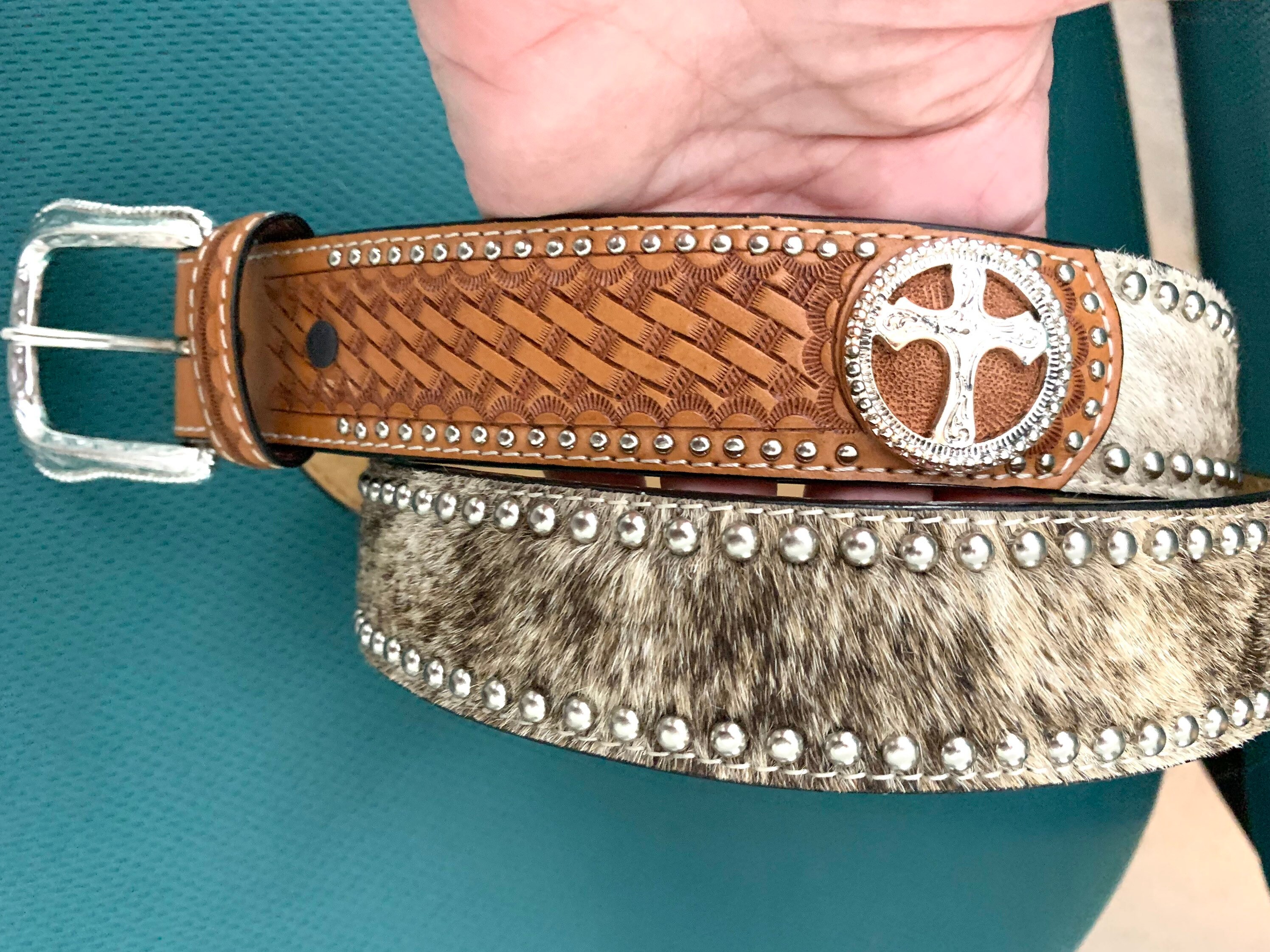 Silver Creek Leather Belt - Etsy display picture 1