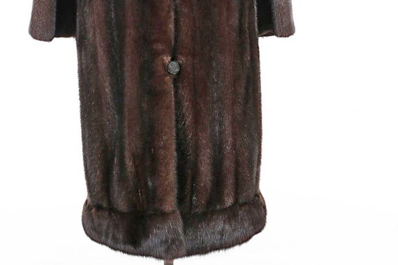Vintage Mink & Sable Full Length Fur Coat with Sa… - image 4