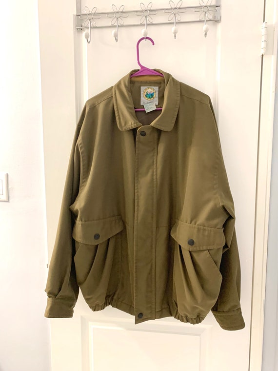 Vintage Rainforest Jacket Olive Green Size Extra L