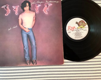 Vintage LP John Cougar Mellencamp Uh Huh Vinyl LP 1983 Riva Records