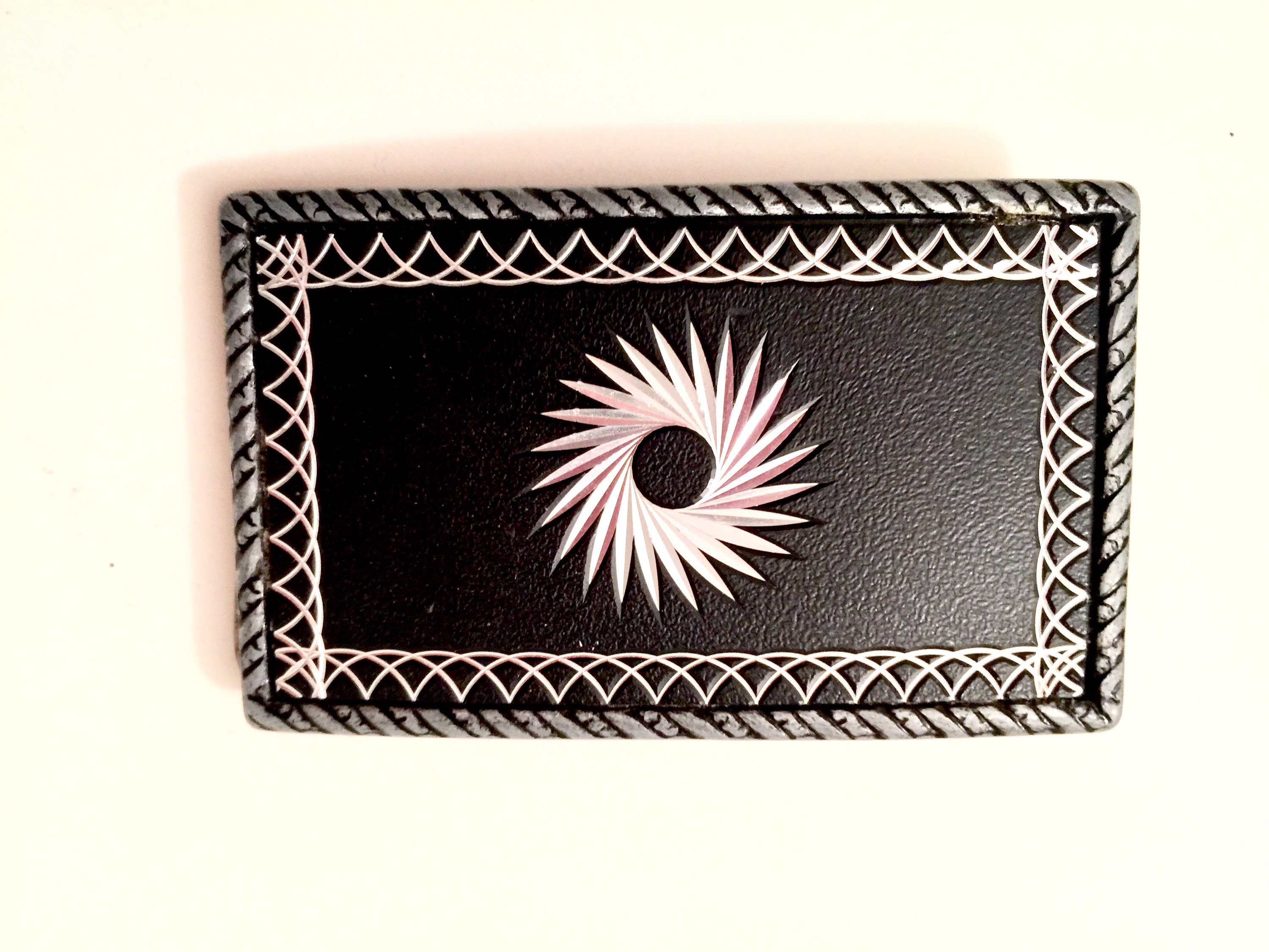Elegant Rectangle Glass Starburst Buckle Statement Belt Starburst Push Button Non-Retractable Lap Belt - 60  main image 4