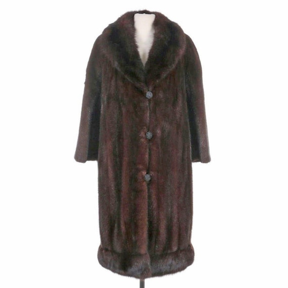 Vintage Mink & Sable Full Length Fur Coat with Sa… - image 1