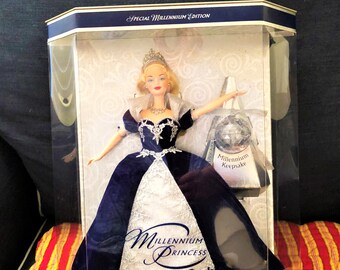Cendrillon Barbie Doll Collector Edition 1996 Classic Blue Gown Original  Box New Condition Dress Crown Slippers Stand Children Series lcww -   France
