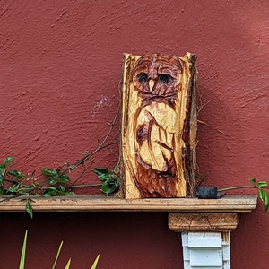 Barn Owl Garden Statue, Chainsaw Art Carved Owl Statue Wall Decor, Owl Decorations or Outdoor Garden Sculpture