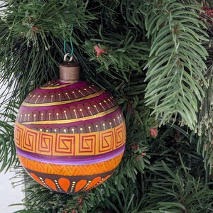 Hand-Painted Wood Christmas Ornament #3 is Festive Mexican Holiday Decor | Pre-Order