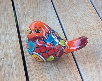 Talavera Ceramic Birds | Hand-painted Mexican Pottery Garden Decor