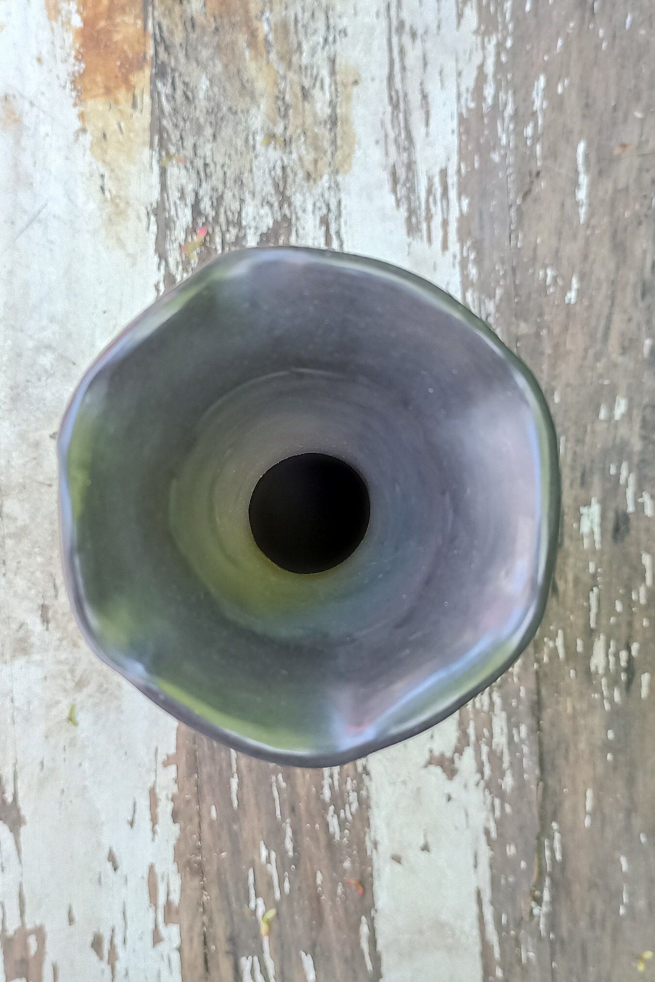 黒い花瓶、手作りのバロ・ネグロのメキシコ陶器、オアハカの民芸品