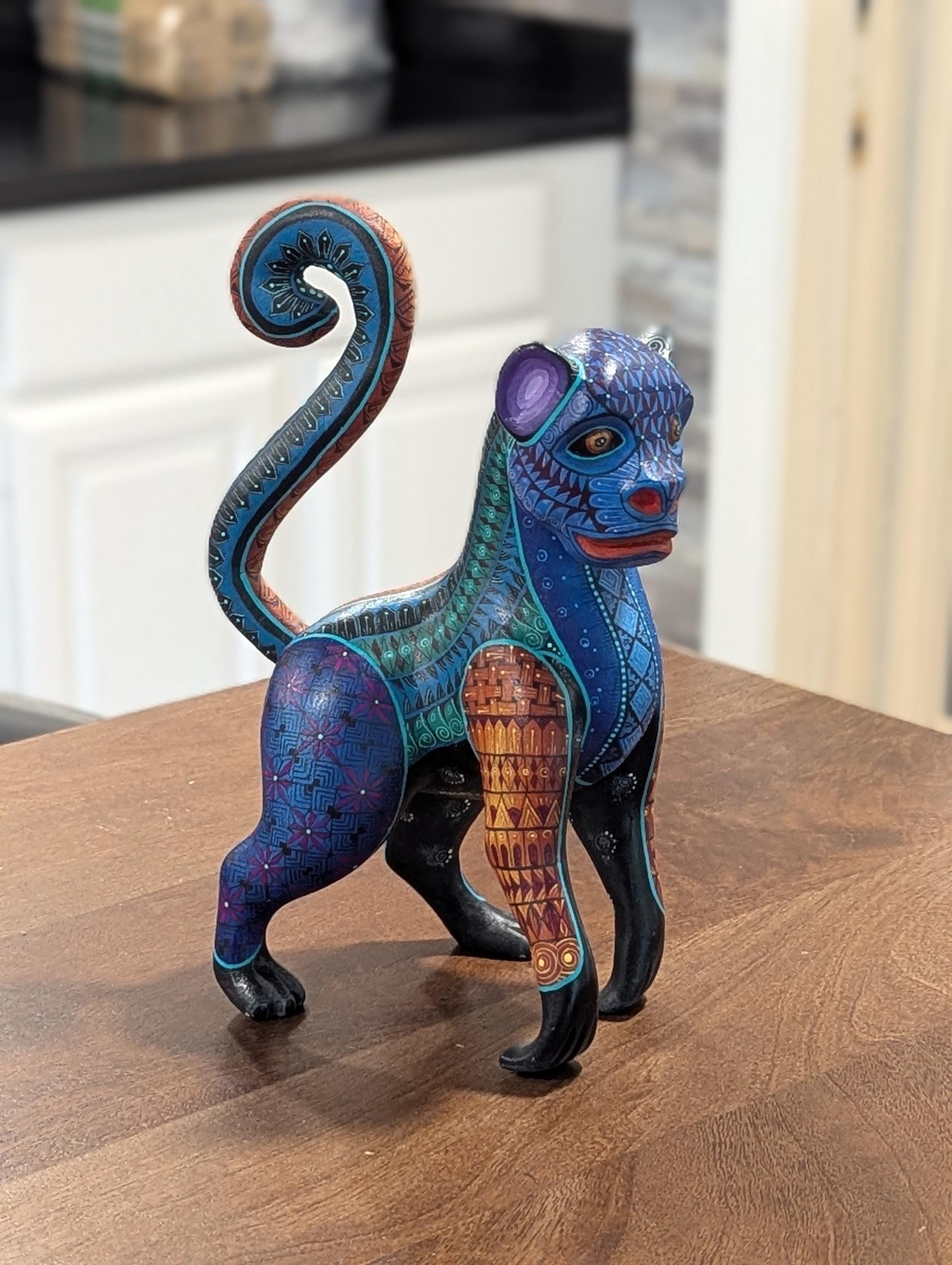 Alebrije Monkey Figurine | Hand-carved & Hand Painted Mexican Folk
