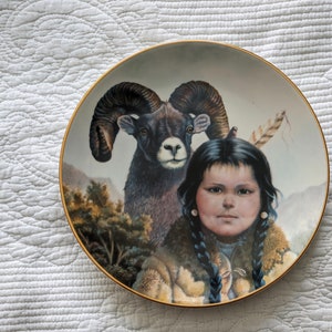 Noble Companions by Perillo, 1986 America’s Indian Heritage Plate Collection, Ceramic Fine China Wall Art or Housewarming Gift