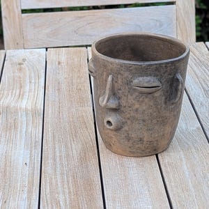 Smoked Big Face Planter & Whistler Flower Pot, Handmade Mexican Pottery of Atzompa Mexico, Home Decor  Indoor Outdoor Decor, Substantial Plant Potby luv2brd.etsy.com