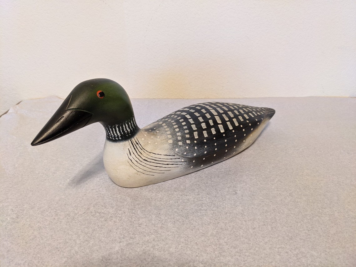 Common Loon Duck Decoy Vintage Hank Walker Original Hand Etsy