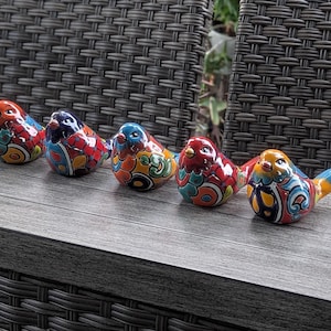Birdie Home Decor | Ceramic Talavera Mexican Pottery is Lovely Bird Statue to use as Colorful Bird Art for Home, Porch, Yard or Garden Decor