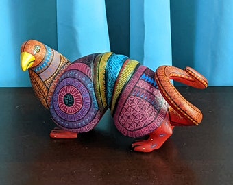 Armadillo Alebrije Fusion Art Artesania Mexicana, Oaxacan Art Animal Wood Carving, Mexican Alebrije Gift Idea, Handmade Alebrijes