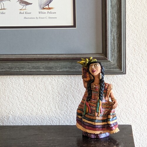 Pineapple Vendor Mexican Clay Art, Colorful Figurine, Collectible Woman Statuette, shops Oaxacan Art From Mexico By Jose Juan Aguilar