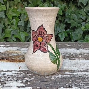 Decorative Flower Vase Handmade Mexican Pottery from Atzompa Mexico, Home Decor Indoor or Outdoor Decor, Charming Plant Pot