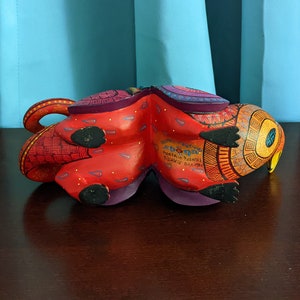 Armadillo Alebrije Fusion Art Artesania Mexicana, Oaxacan Art Animal Wood Carving, Mexican Alebrije Gift Idea, Handmade Alebrijes image 7