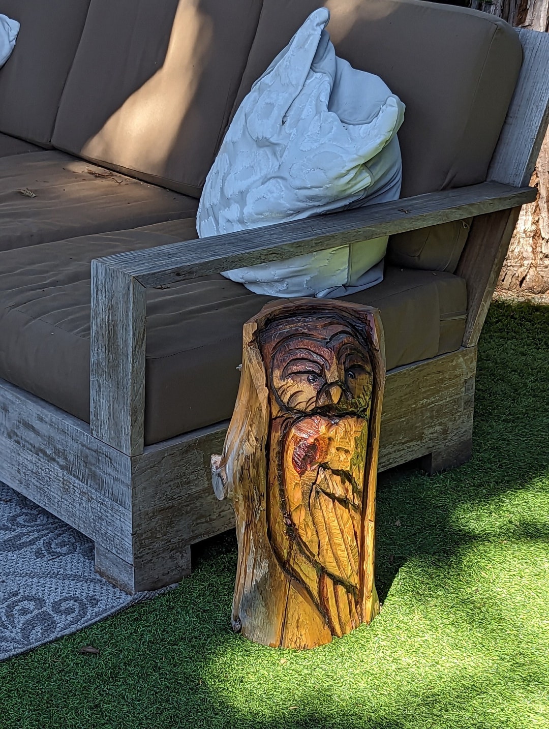 Barn Owl Garden Statue Owl Wall Art Barn Owl Decor Chainsaw Etsy