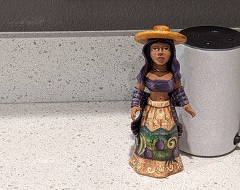 Kvinnofigur | Handgjord mexikansk folkkonst i lera från Oaxaca