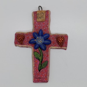 Handmade Cross Wall Art | This Artistic Home Decor is Original Mexican Folk Art by Jose Juan Aguilar from Oaxaca, Crucifix #13 of 14 Crosses
