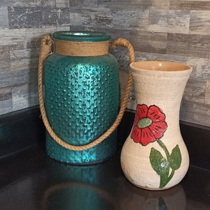 Decorative Flower Vase Handmade Mexican Pottery from Atzompa Mexico, Home Decor Indoor or Outdoor Decor, Charming Plant Pot