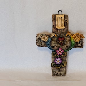 Handmade Cross Wall Art | This Artistic Home Decor is Original Mexican Folk Art by Jose Juan Aguilar from Oaxaca | Crucifix #6 of 14 Crosses