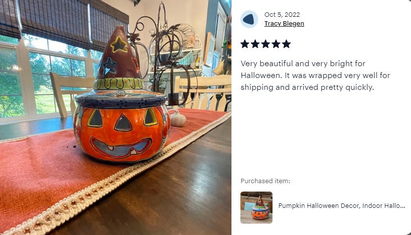 Jack-o-Lantern for Trick or Treat Party | Holiday Decor or