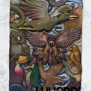Giclee Print Wall Art: Eagle & Aves | Frameable Gallery Wall Art Lasts 100+ Years as Fine Art Print for Living Room Wall Decor, Mexican Art