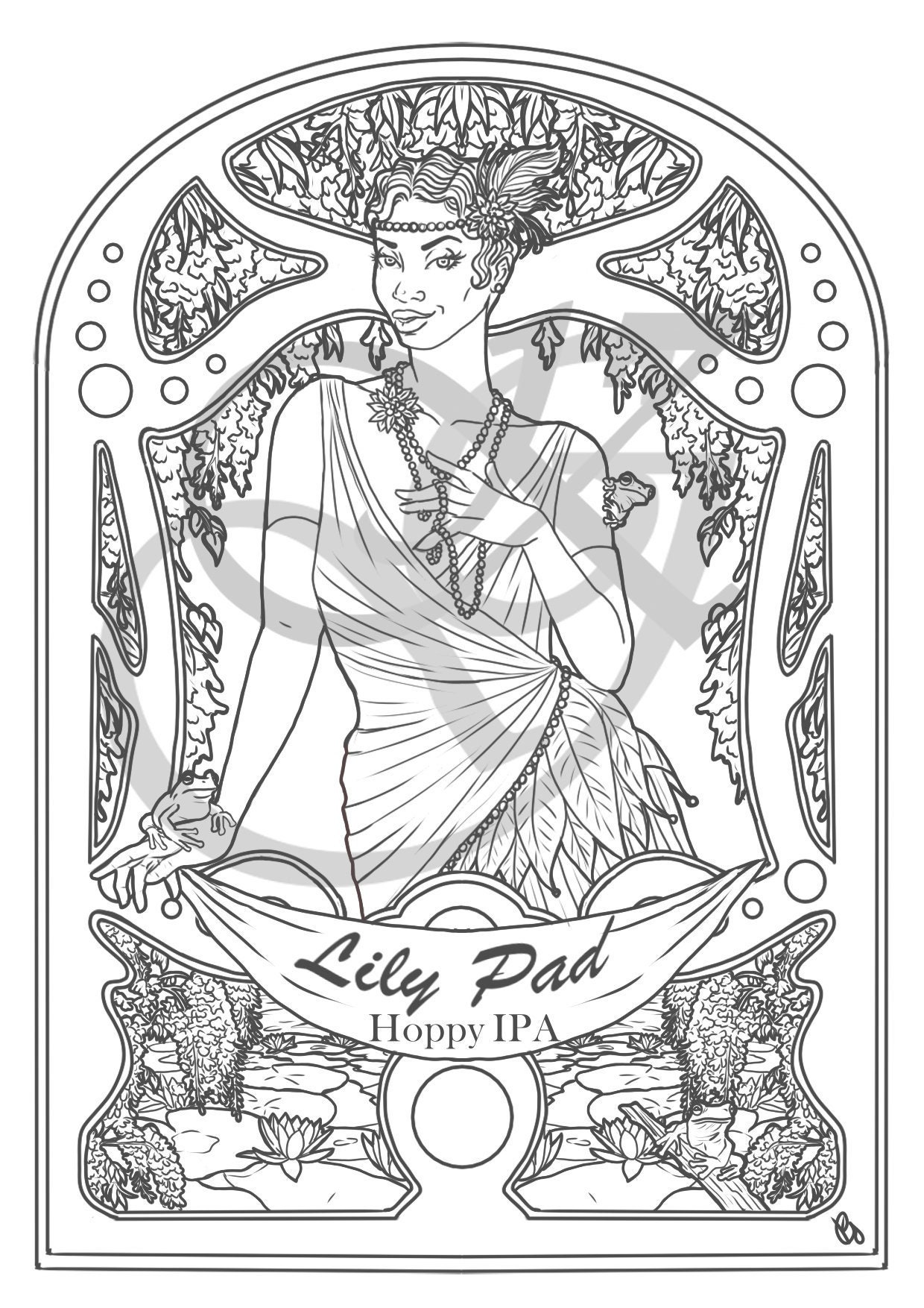 Lily Pad Hoppy IPA Kleurplaat - Etsy België, image size:1240x1754