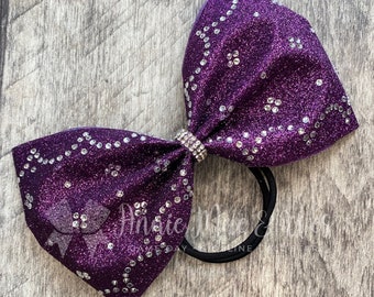 Competition Cheer Bow - Glitter and Rhinestone Bling Cheer Bow - Cheer bows - competition cheer bows - all star cheer bow