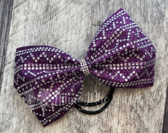 Competition Cheer Bow - Glitter and Rhinestone Bling Cheer Bow - Cheer bows - competition cheer bows - all star cheer bow