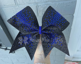 Competition Cheer Bow - Glitter and Rhinestone Bling Cheer Bow - Cheer bows - competition cheer bows - all star cheer bow