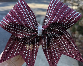 Glitter and Rhinestone Cheer Bow