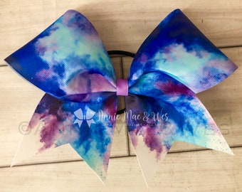 Purple Blue Cheer Bow - Watercolor Cheer Bow - Cheer Bows