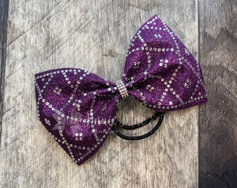 Competition Cheer Bow - Glitter and Rhinestone Bling Cheer Bow - Cheer bows - competition cheer bows - all star cheer bow