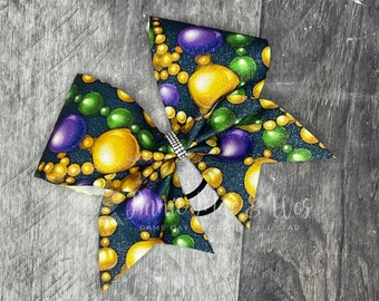 Mardi Gras Cheer Bow