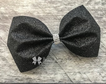 Full Glitter Tail less Cheer Bow - Glitter Tailless Cheer Bow - Glitter Cheer Bow with No Tails