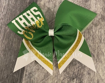 Custom Cheer Bows - Custom Softball Bows - Your choice of bow and glitter color