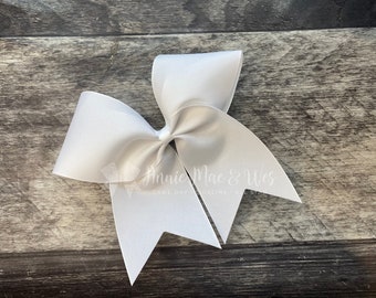 Cheer Bow Softball Bow - black white silver gray red blue navy gold black green purple silver solid plain practice bow