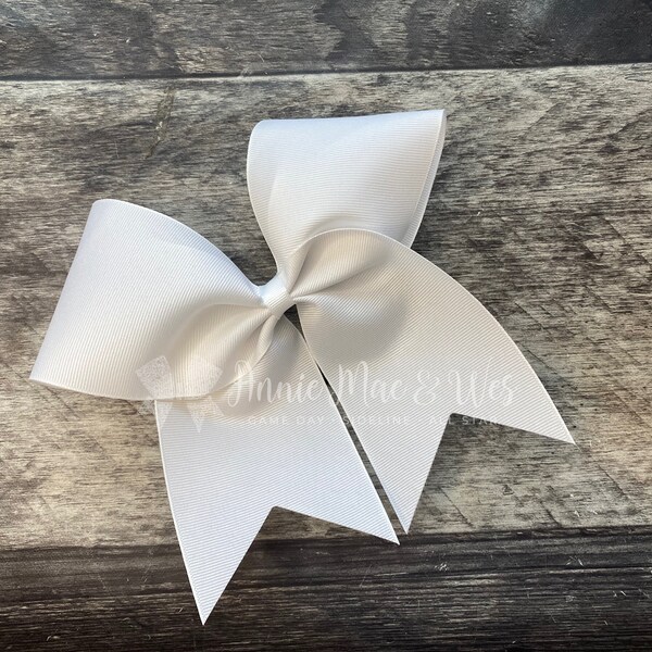 Cheer Bow Softball Bow - black white silver gray red blue navy gold black green purple silver solid plain practice bow